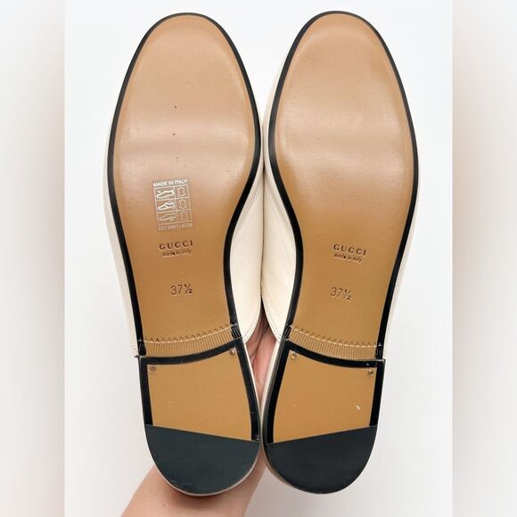 Gucci Princetown Mules Horsebit Mystic White Leather SlipOn Loafers EU37.5 US7.5 - Picture 7 of 11